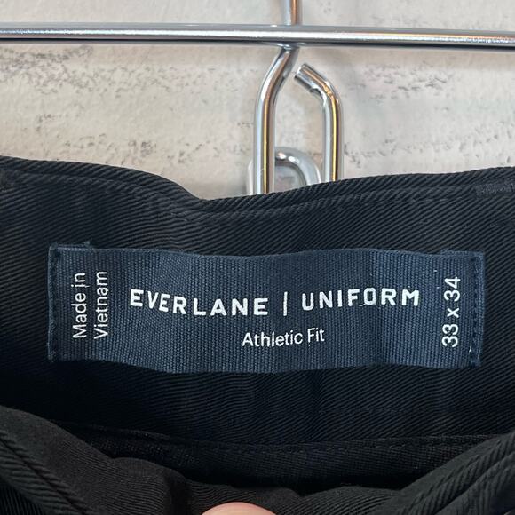 Everlane The Performance Chino Pants Slim Fit Black Men's 33X34 NWT Uniform - Picture 3 of 11